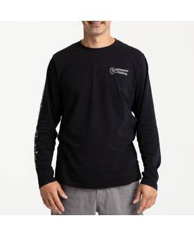 ADVENTER & FISHING T-SHIRT LONG SLEEVE BLACK