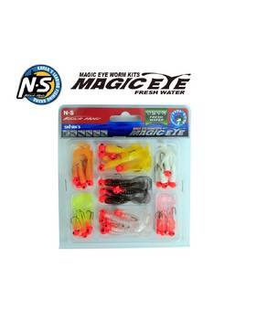 BLACK HOLE MAGIC EYE SMALL WORM KITS LURES + JIGHEADS