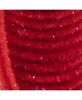SEMPERFLI SPARKLE WORM CHENILLE #FLUORO RED