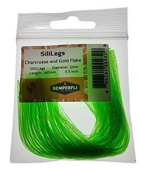SEMPERFLI SILILEGS #CHARTRUESE AND GOLD FLAKE