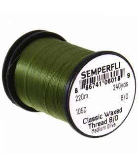 SEMPERFLI WAXED THREAD 8/0 #MEDIUM OLIVE