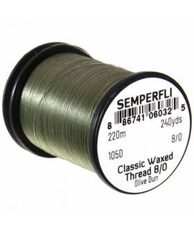 SEMPERFLI WAXED THREAD 8/0 #OLIVE DUN