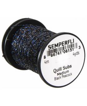 SEMPERFLI PEACOCK QUILL SUBS #MEDIUM BLACK PEACOCK