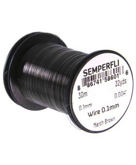 SEMPERFLI WIRE 0,1mm #MARCH BROWN