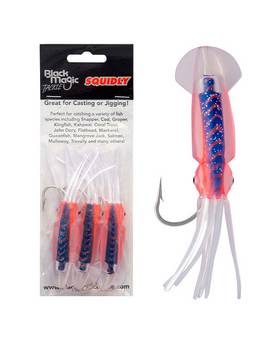 BLACK MAGIC SQUIDLY 12CM RIG #BLUE ORANGE