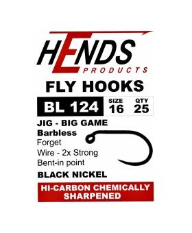 HENDS FLY HOOKS BL124 BARBLESS