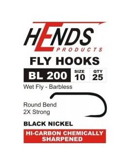HENDS FLY HOOKS BL200 BARBLESS