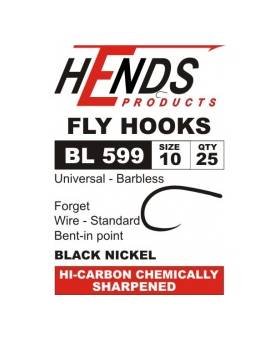 HENDS FLY HOOKS BL599 BARBLESS