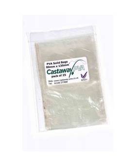 CASTAWAY PVA SOLID BAGS 80mm x 130mm 25kos