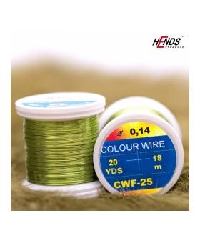 HENDS COLOUR WIRE OLIVE GREEN 0.14