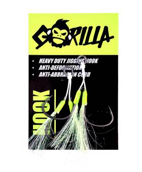 GORILLA PREMIUM TWIN ASSIST GLOW JIGING HOOK