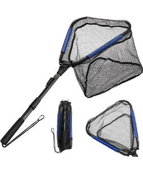 GORILLA TELESCOPIC & FLOATING RUBBER FISHING NET 90cm HOOP 40cm CLOSED LENGTH 43cm