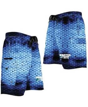 MONSTER BITE BOARD SHORTS BLUE SCALE