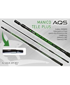 AQS MANICO TELESCOPIC NET HANDLE 2m