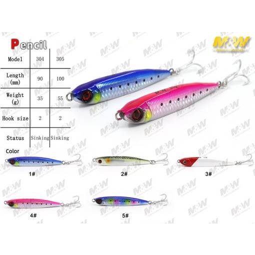 JLC M&W PENCIL LURE 305 55g SINKING