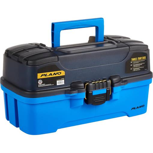 PLANO THREE-TRAY BOX SMOKE/BLUE