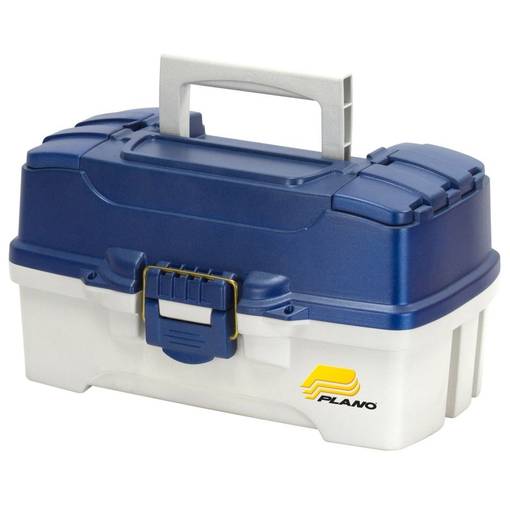 PLANO TWO-TRAY TACKLE BOX BLUE METALIC/OFF-WHITE
