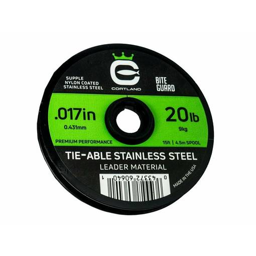 CORTLAND TIE-ABLE STAINLESS STEEL LEADER 4.5M