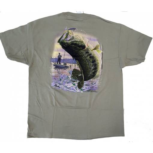 FISHING T-SHIRT GREEN BASS