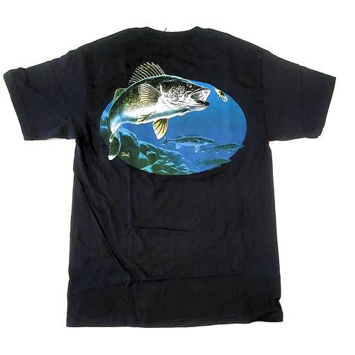 FISHING T-SHIRT BLACK ZANDER