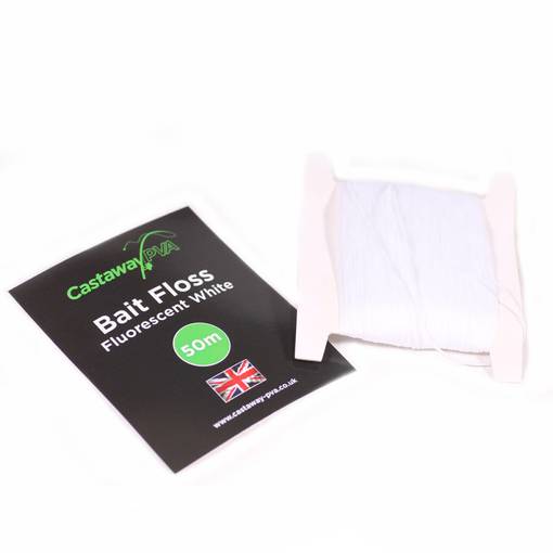 CASTAWAY BAIT FLOSS WHITE 50M