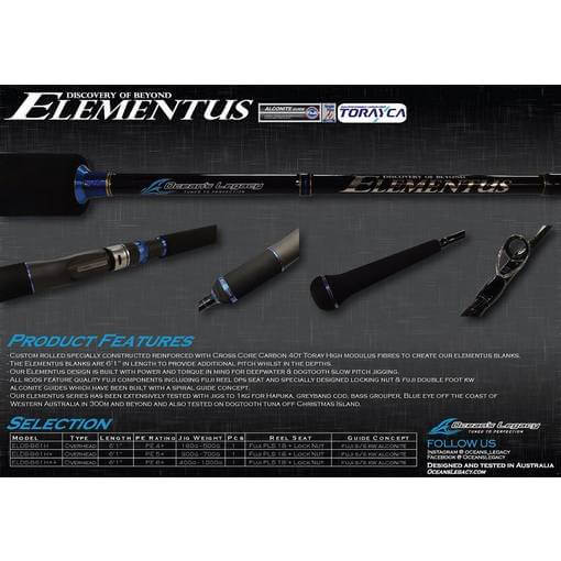 OCEANS LEGACY ELEMENTUS 61 OVERHEAD deepwater & monster slow jigging