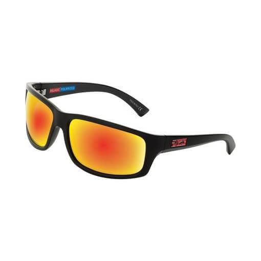 PELAGIC POLARIZED SUNGLASSES CRUZER GLOSS BLACK/SUNRISE