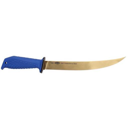 AFTCO PROFESSIONAL STAINLESS STEEL 10inch 25.5cm FLEX FILLET KNIFE GOLD TIN