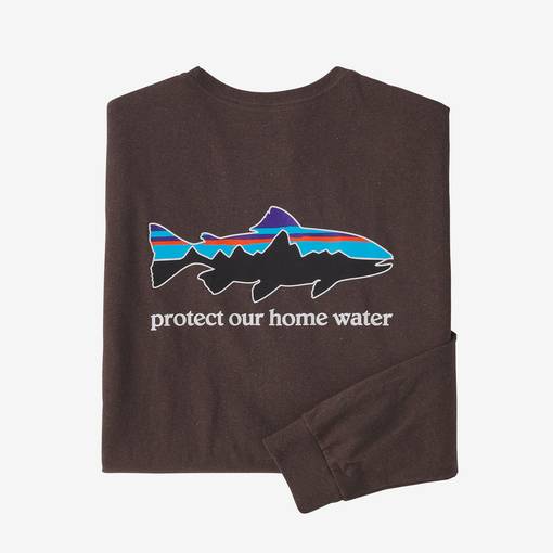 PATAGONIA M'S L/S HOME WATER TROUT RESPONSIBILI-TEE GDNG