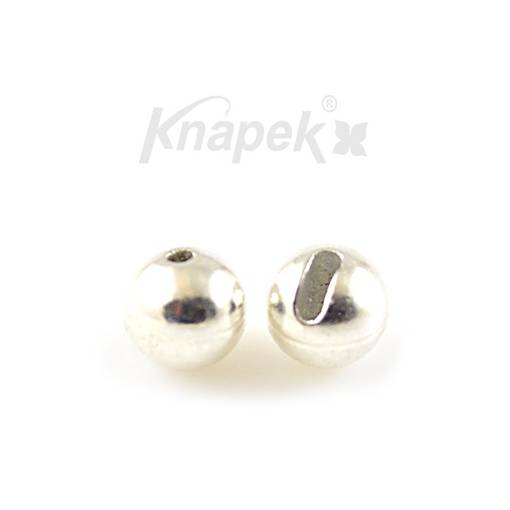 KNAPEK TUNGSTEN BEADS SLOTTED K+ 2mm 10pcs SILVER