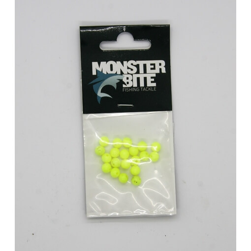 MONSTER BITE PLASTIC BEADS YELLOW 6mm