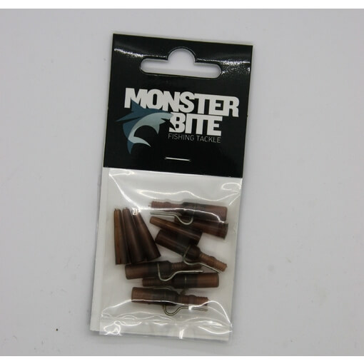 MONSTER BITE LEAD CLIP INOX+TAIL RUBBER BROWN