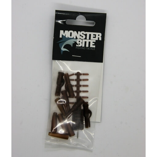 MONSTER BITE LEAD CLIP HEAVY DUTY+BOLT+TAIL RUBBER BROWN