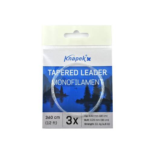 KNAPEK TAPERED LEADER 3X/360cm tip 0.20mm