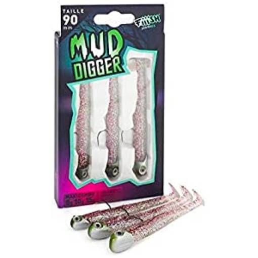 FIIISH MUD DIGGER MAXI COMBO 90mm 5g 10g 15g #Purple Glitter