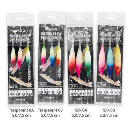 SEIKA SOFT LEADER SQUID TRANS. 9cm 34.37.38