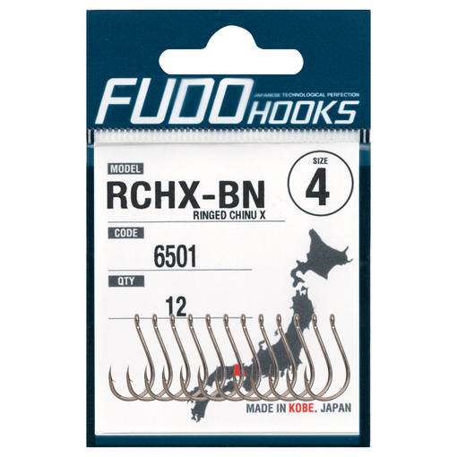 FUDO HOOKS RINGED CHINU X BN