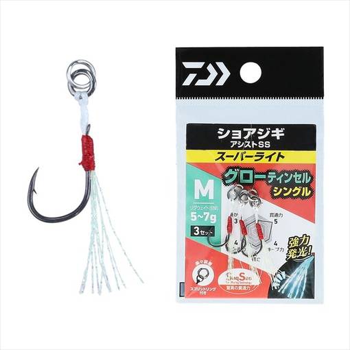 DAIWA SUPER LIGHT SHORE JIG ASSIST GLOW