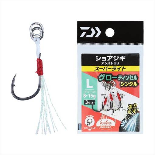 DAIWA SUPER LIGHT SHORE JIG ASSIST GLOW