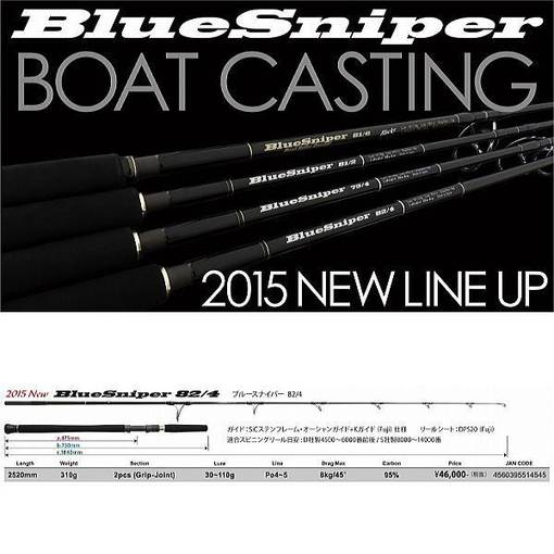 YAMAGA BLANKS BLUE SNIPER BOATCASTING 82/4