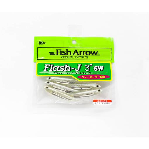 FISH ARROW FLASH-J 3IN SW #100SHIRASU/SILVER