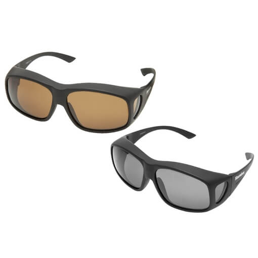 SNOWBEE OVER-SPEC POLARIZED SUNGLASSES BLACK/ AMBER