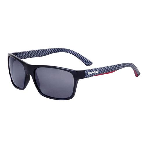 SNOWBEE SPECTRE RETRO FULL FRAME SUNGLASSES BLACK/GREY CHECK, SMOKE LENS