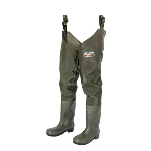 SNOWBEE GRANITE PVC THIGH WADERS CLEATED SOLE