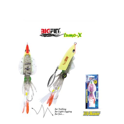 PROHUNTER BIG FIN COMPLERTE SQUID RIG 110G #LUMO