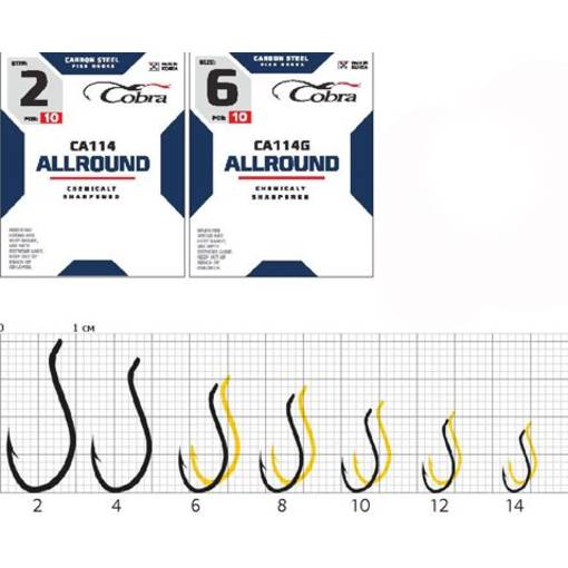 COBRA HOOKS ALLROUND CA114 10PCS