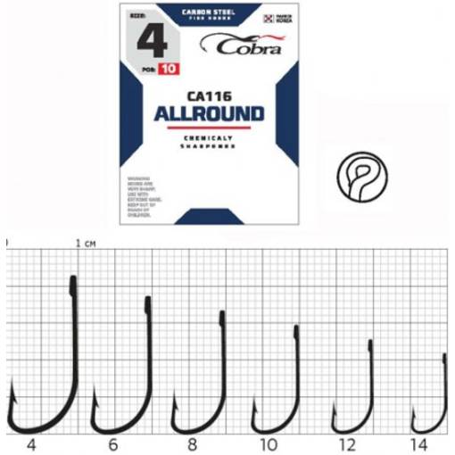 COBRA HOOKS ALLROUND CA116 10PCS