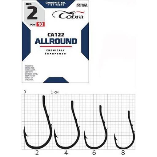 COBRA HOOKS ALLROUND CA122 10PCS