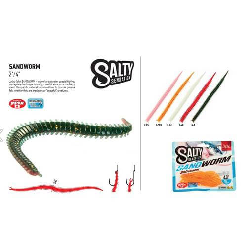 LUCKY JOHN SANDWORM 10cm 15pcs