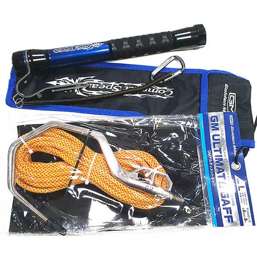 GOLDEN MEAN CARBON COMPACT SPEAR 1.95m + GAFF SET #L